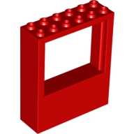 Lego rám okna 2x6x6, červená (623621)